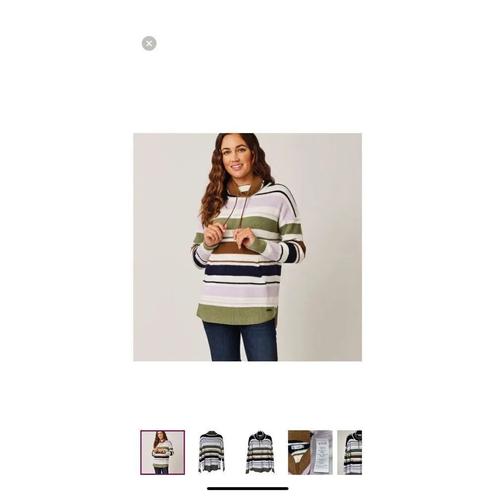 Carve Designs Rockvale Pullover Sweater Green Cream Navy Purple Rust Sz Medium N
